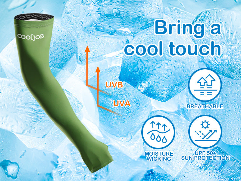 COOLJOB Gardening Sleeves UV Cooling Sun Protection Arm, UPF 50+