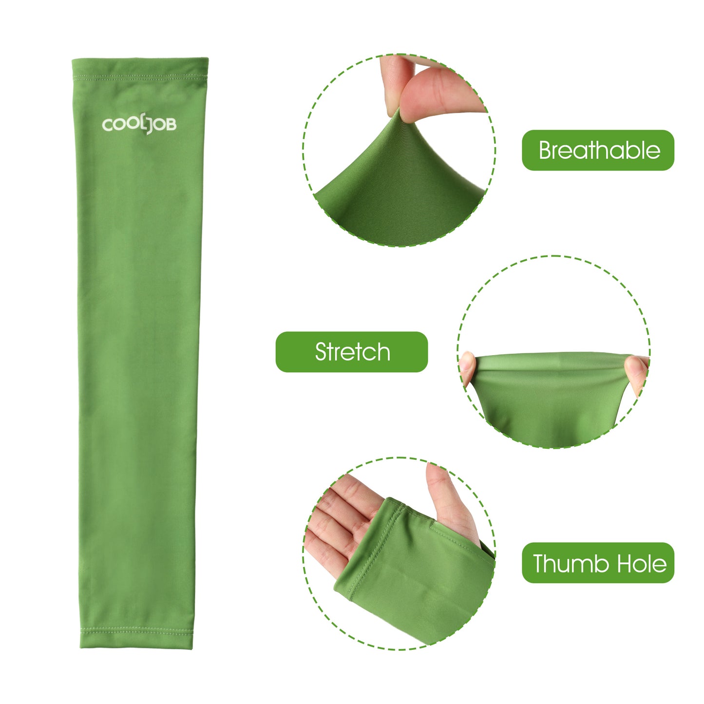 COOLJOB Gardening Sleeves UV Cooling Sun Protection Arm, UPF 50+