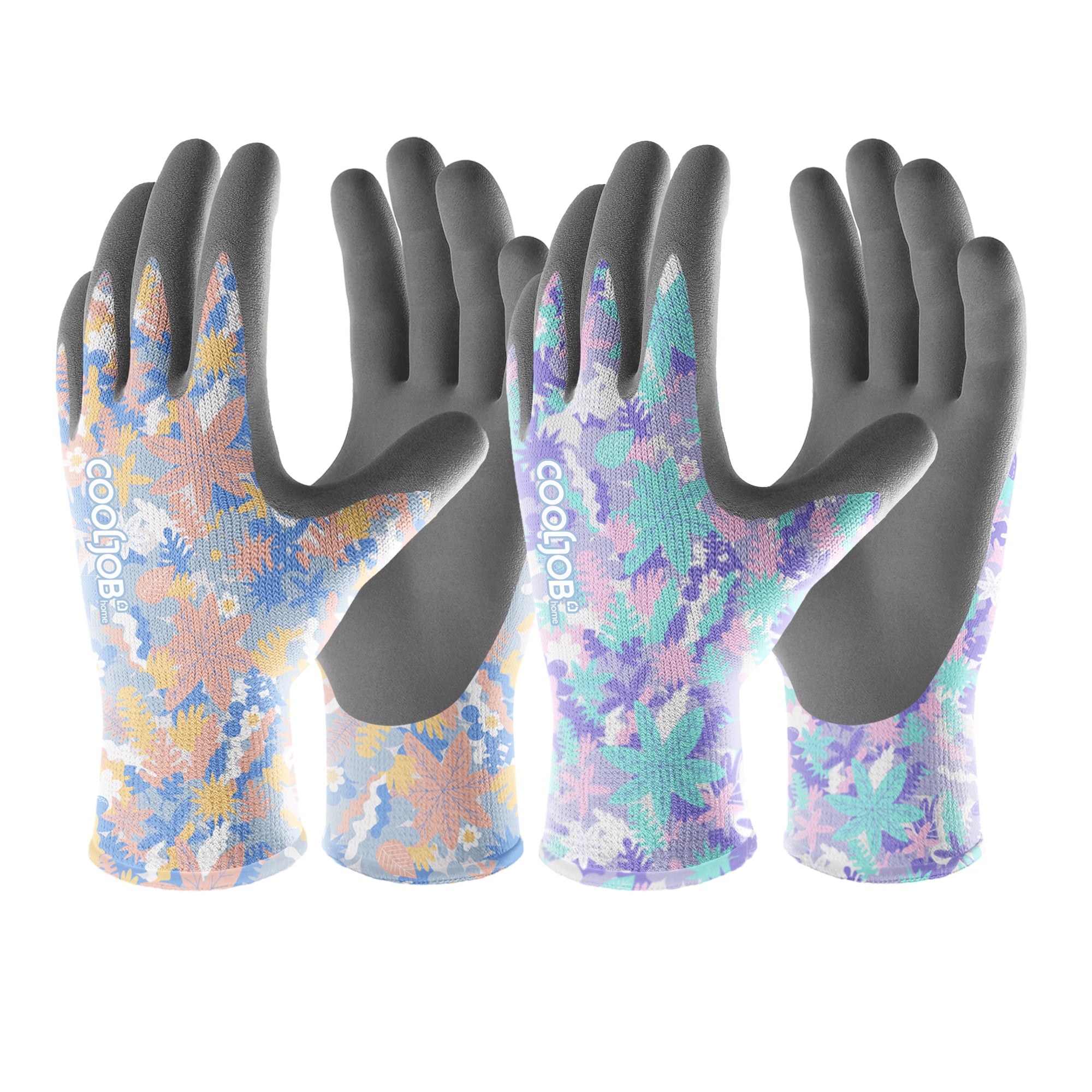 COOLJOB 2/6 Pairs Colorful Gardening Gloves for Women Ladies, Breathab