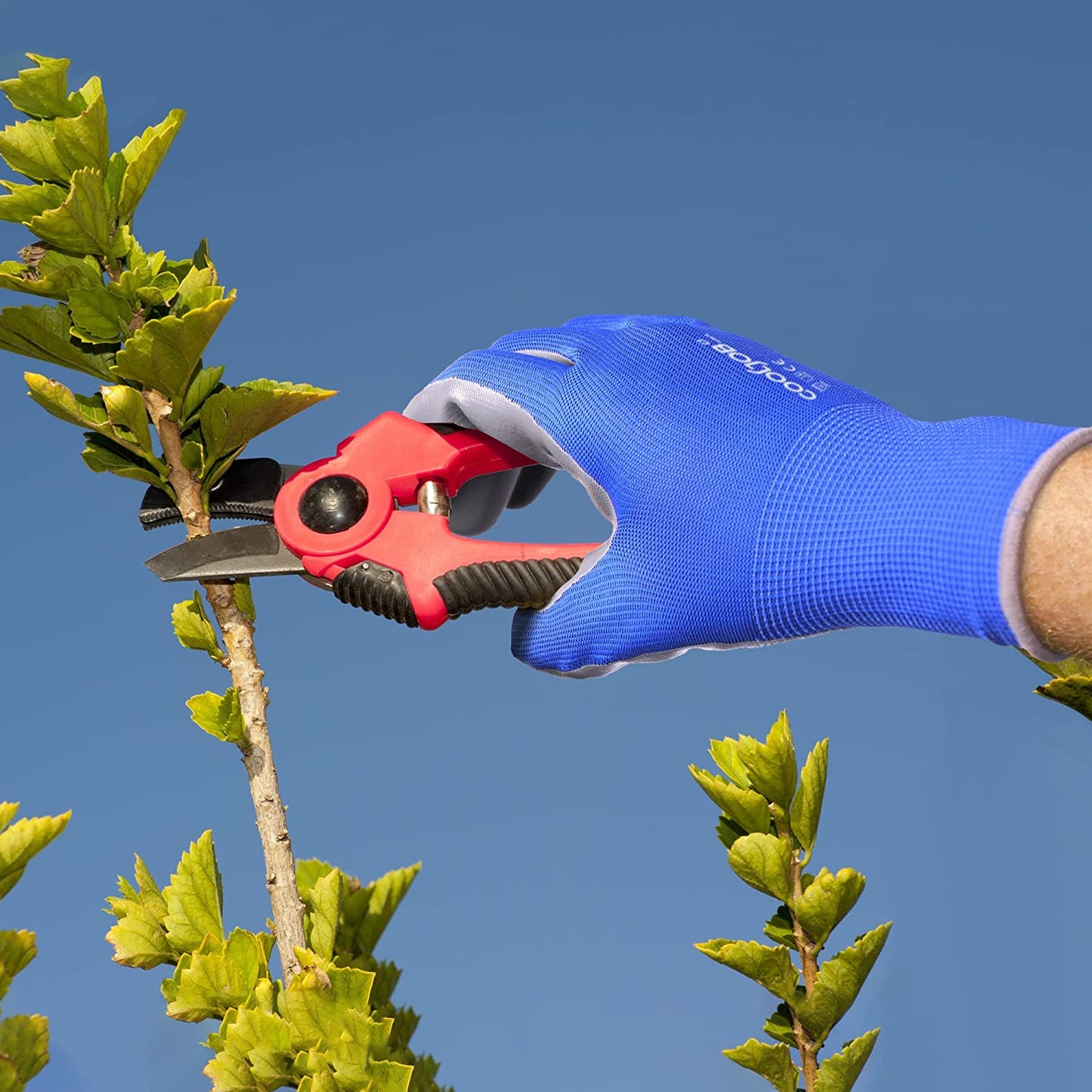 COOLJOB 10/20/60 Pairs Nitrile Dipped Safety Work Gloves with Grip, Non-slip Rubber Coated Bulk Garden Gloves
