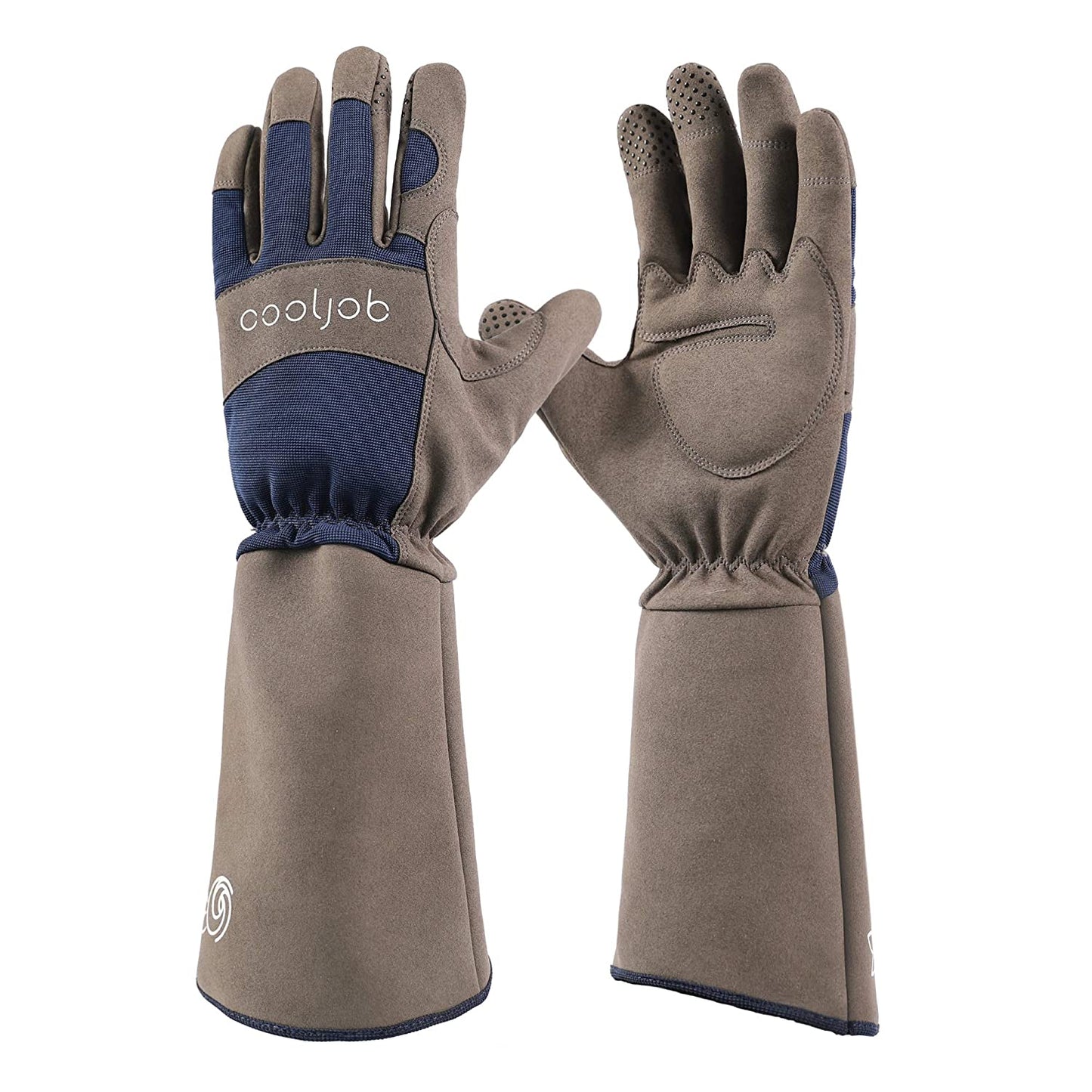 COOLJOB Thorn Proof Rose Pruning Garden Gloves, Longer Sleeve, Puncture Resistant (Blue)