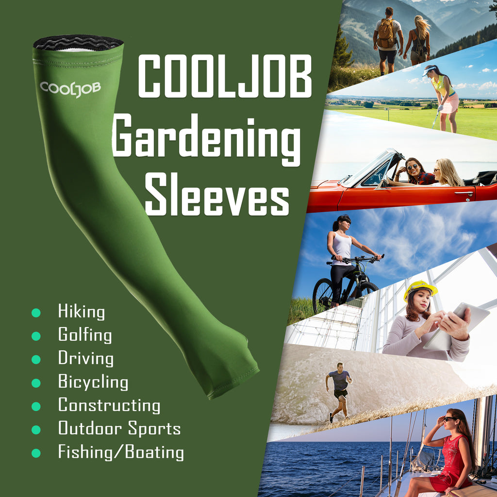 COOLJOB Gardening Sleeves UV Cooling Sun Protection Arm, UPF 50+