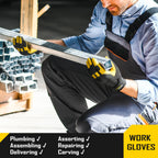 COOLJOB Breathable Mesh Cowhide Leather Work Gloves with Grip, Thorn Resistant Gloves, 1 Pair