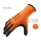 COOLJOB Safety Work Gloves with Grip Latex, Rubber Dipped Gloves