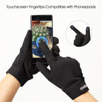 COOLJOB Thorn Proof Garden Gloves with Touchscreen Fingers (Black)