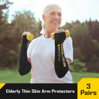 COOLJOB 3 Pairs 14/18in A4 Cut Resistant Sleeves with Thumb Hole, UV Sun Protection Arm Sleeves