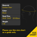 COOLJOB Carbon Fiber Hard Hat with Safety Goggle, Full Brim Safety Helmet OSHA Approved, 6-Point Ratchet Suspension, Type 1 Class E G &C, Black