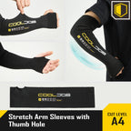 COOLJOB 3 Pairs 14/18in A4 Cut Resistant Sleeves with Thumb Hole, UV Sun Protection Arm Sleeves