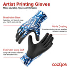 COOLJOB 6 Pairs Safety Nitrile Work Garden Gloves, Touch Screen Working Yard with Grip for Men