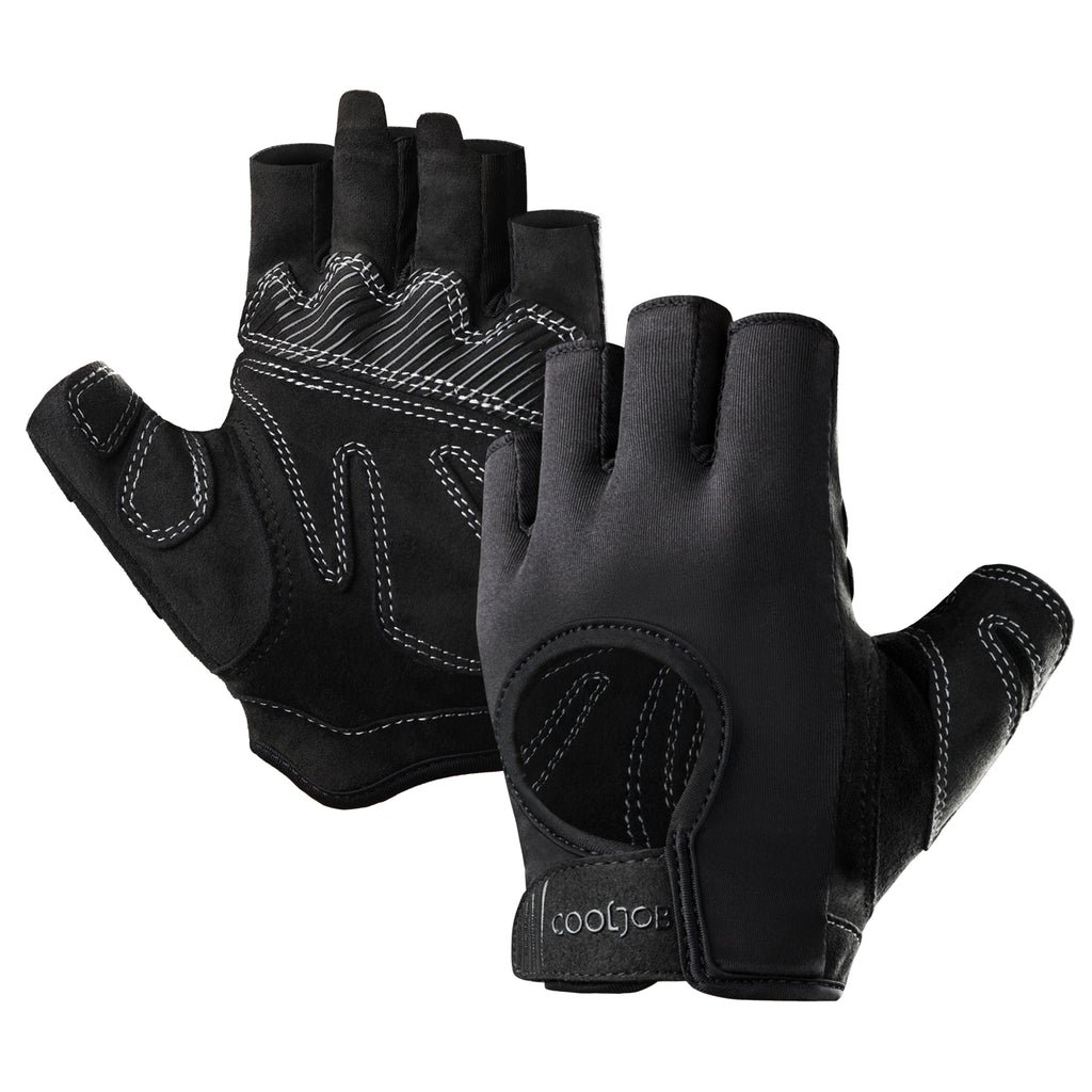 COOLJOB Ultra-Thin Workout Gloves,Anti-Slip Grip Gloves, Half Finger Exercise Gloves