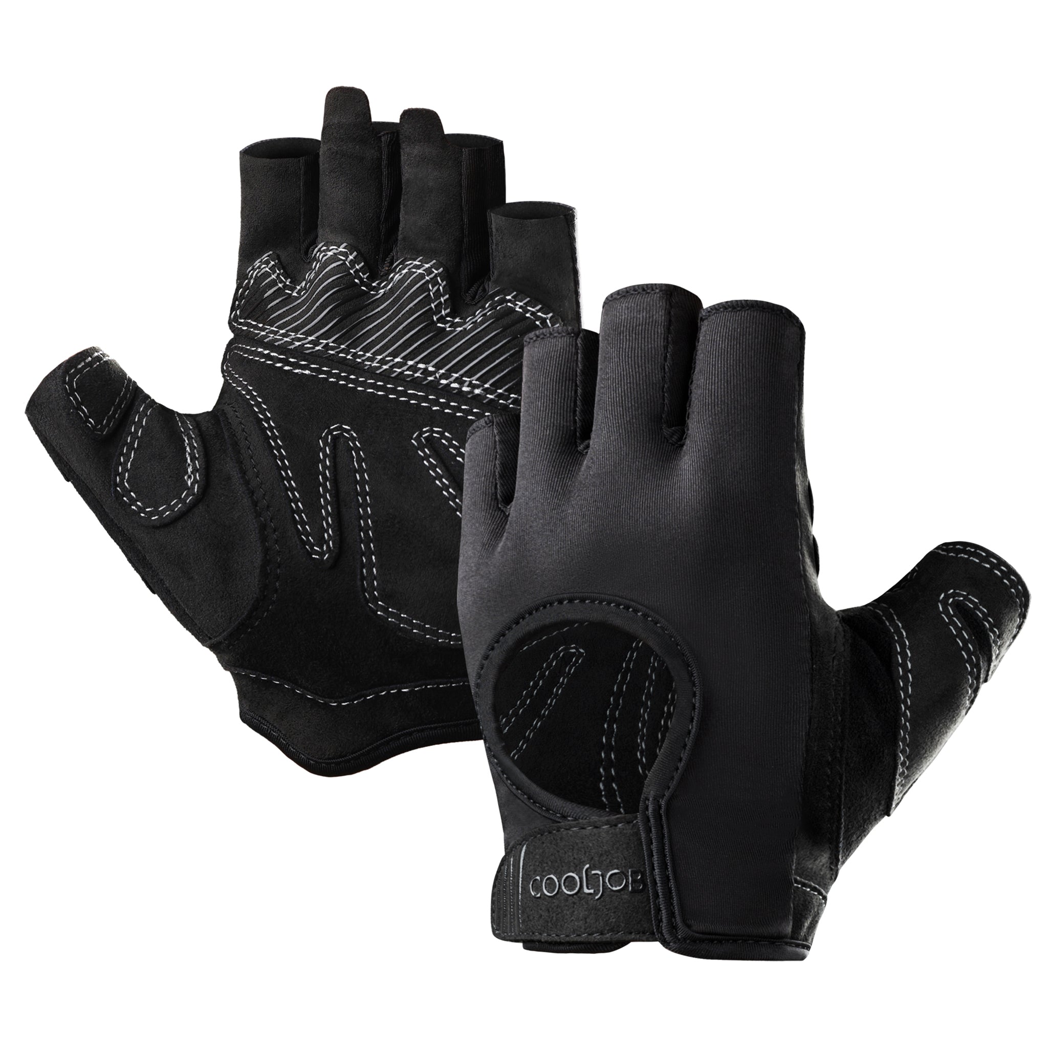 COOLJOB Ultra-Thin Workout Gloves,Anti-Slip Grip Gloves, Half Finger Exercise Gloves