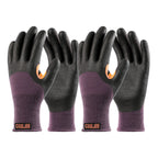 COOLJOB Winter Work Gloves with Anti-slip Grip, Touchscreen Microfoam Nitrile Dipped