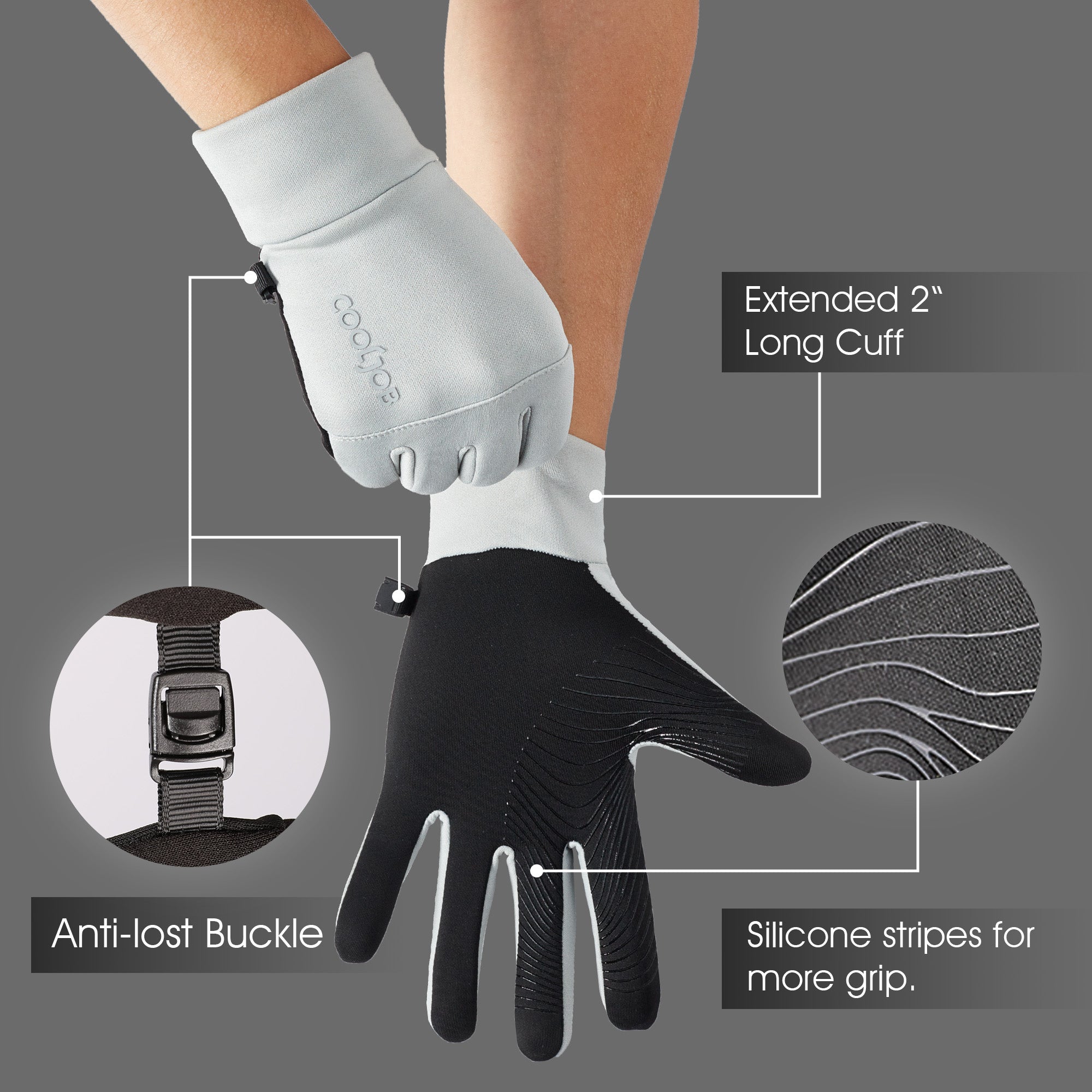 COOLJOB Touchscreen Winter Gloves, Windproof Thermal Warm Cold Weather Gloves