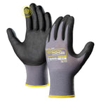 COOLJOB 3/12 Pairs Safety Work Gloves Microfoam Nitrile Rubber Coated, Touchscreen
