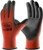 COOLJOB 12/60/120 Pairs Safety Work Gloves Pack Bulk with Grip PU Coating（Red）