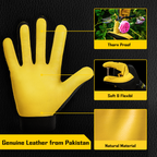 COOLJOB Breathable Mesh Cowhide Leather Work Gloves with Grip, Thorn Resistant Gloves, 1 Pair