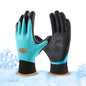 COOLJOB Waterproof Winter Freezer Gloves, Double Coated Rubber Safety Work Glvoes (Blue)