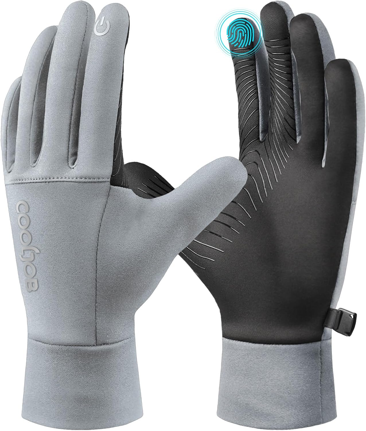 COOLJOB Touchscreen Winter Gloves, Windproof Thermal Warm Cold Weather Gloves