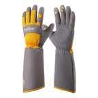 COOLJOB Thorn Proof Rose Pruning Garden Gloves, Longer Sleeve, Puncture Resistant (Orange)