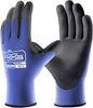 COOLJOB 12/60/120 Pairs Safety Work Gloves Pack Bulk with Grip PU Coating（Blue）