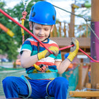 COOLJOB 3 Pairs Kids Gloves, Grippy Rubber Coated Garden Work Gloves for Children, Orange & Green & Yellow