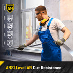 COOLJOB 12 Pairs A9 Cut Resistant Safety Work Gloves