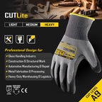 COOLJOB 12 Pairs A9 Cut Resistant Safety Work Gloves