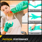 COOLJOB 18 Mil Chemical Resistant Nitrile Gloves, Resist Household Acid, Alkali, Solvent and Oil, Latex Rubber Free