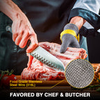 COOLJOB A9 Cut Resistant Kitchen Gloves, Food Grade for Mandoline Oyster Shucking, Fish/Meat Processing, Wood Working
