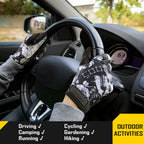 COOLJOB Mechanic Safety Work Gloves, Enhanced Anti-Slip Grip Tactical Gloves, Touchscreen (Skull)
