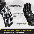 COOLJOB Mechanic Safety Work Gloves, Enhanced Anti-Slip Grip Tactical Gloves, Touchscreen (Joker)