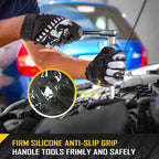 COOLJOB Mechanic Safety Work Gloves, Enhanced Anti-Slip Grip Tactical Gloves, Touchscreen (Joker)