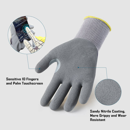 TPR Impact Resistant Safety Work Gloves with Grip