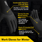 COOLJOB Winter Freezer Work Gloves for Men Women with Grip