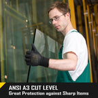 COOLJOB A3 Cut Resistant Safety Work Gloves, Touchscreen, Fishing Gloves