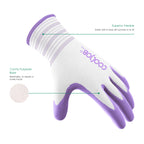 COOLJOB 2/6/10 Pairs Garden Gloves for Women, Lavender Purple & Green Apple