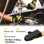 COOLJOB Breathable Men’s Work Gloves with Silicone Grip, Touchscreen Mechanic Gloves (Black, Grey)