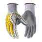COOLJOB TPR Impact Resistant Safety Work Gloves with Grip ( Blue, Yellow )