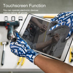 COOLJOB 6 Pairs Safety Nitrile Work Garden Gloves, Touch Screen Working Yard with Grip for Men