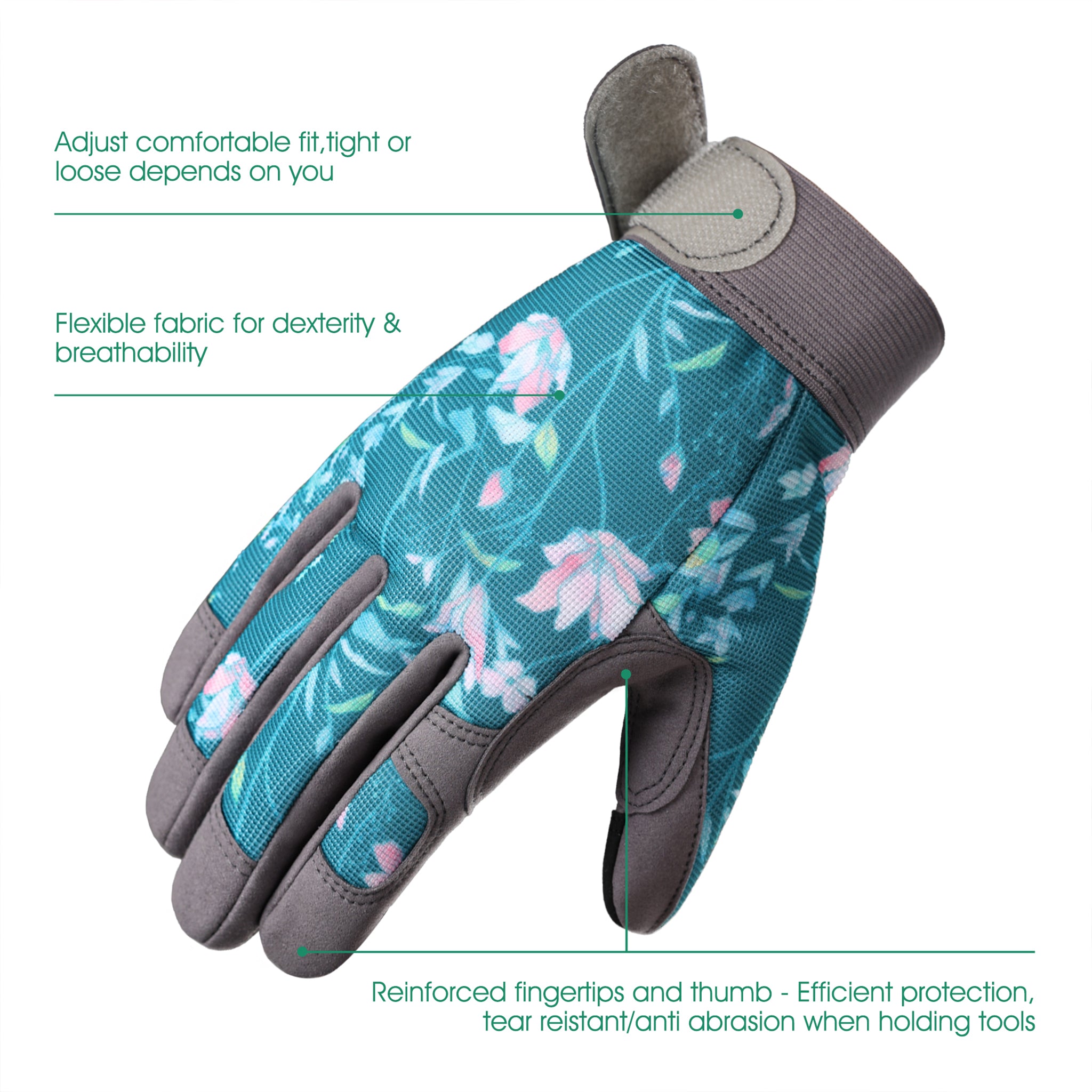 green thumb gardening gloves Thorn Proof Gardening Work Gloves for Women, Puncture Resistant Anti-Slip, Touchscreen Small / 1 Pair