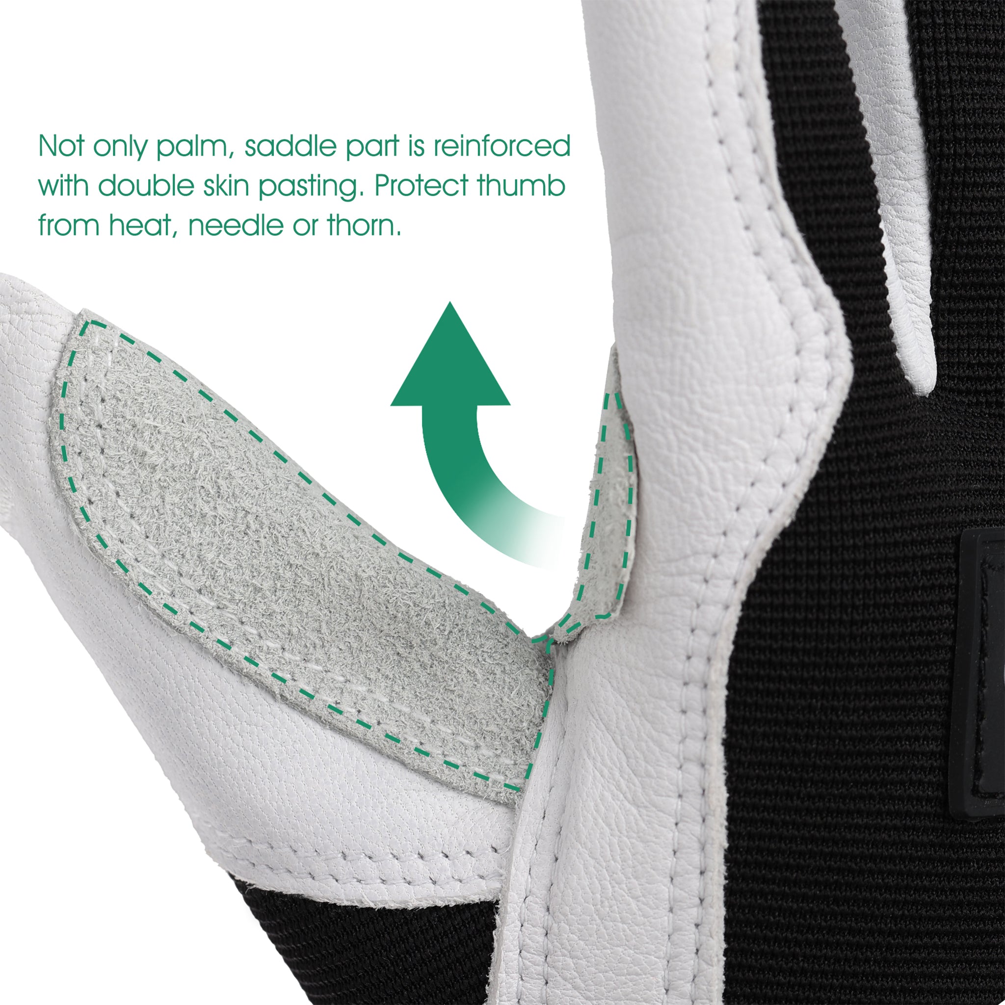 COOLJOB Leather Work Gloves with Grip, Thorn Proof, Heat Puncture Resistant Gloves