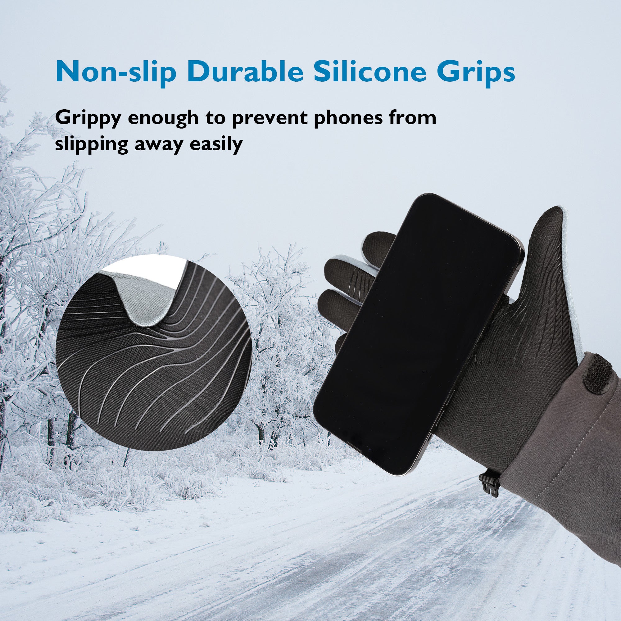 COOLJOB Touchscreen Winter Gloves, Windproof Thermal Warm Cold Weather Gloves