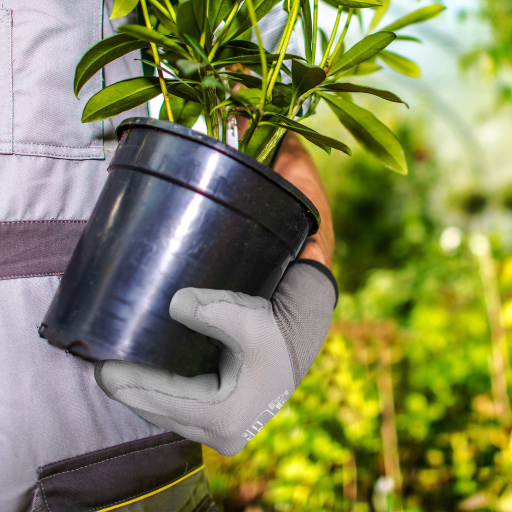 COOLJOB 12/60/120 Pairs Safety Work Gloves Pack Bulk with Grip PU Coating（Grey）