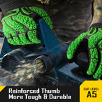 COOLJOB A5 Cut Resistant Gloves with Impact Resistant TPR, 1/3 Pair