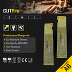 COOLJOB A6 Cut Resistant Sleeves for Gardening Pruning Fishing, 18” Arm Protection, UPF 50+