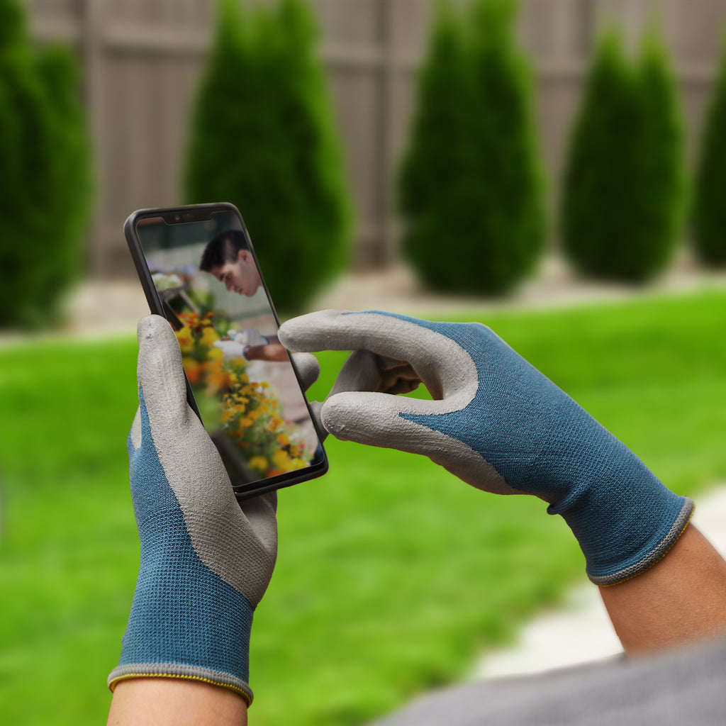 COOLJOB 6/60/120 Pairs Micro-Foam Nitrile Safety Work Garden Gloves with Touchscreen Fingers