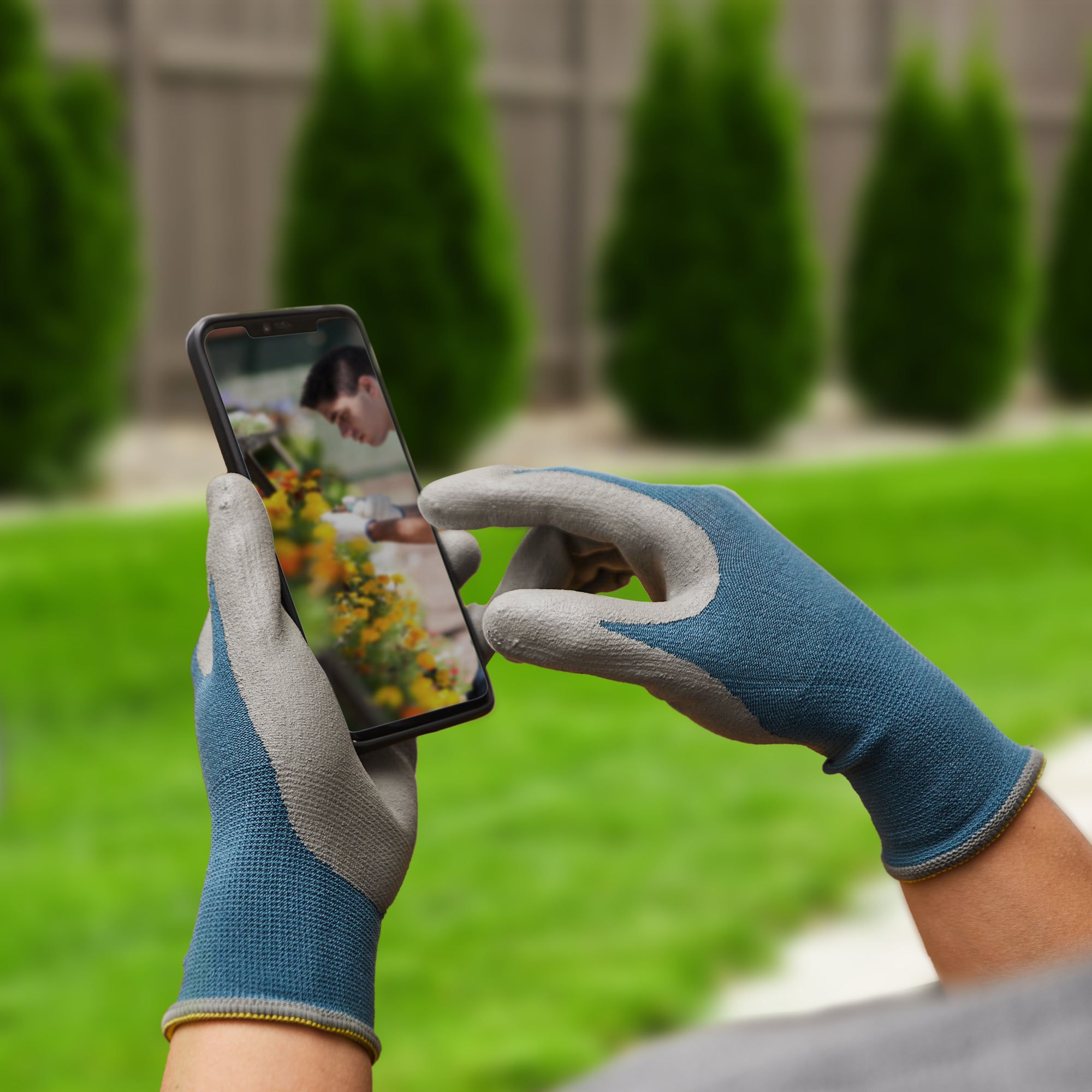 COOLJOB 6/60/120 Pairs Micro-Foam Nitrile Safety Work Garden Gloves with Touchscreen Fingers