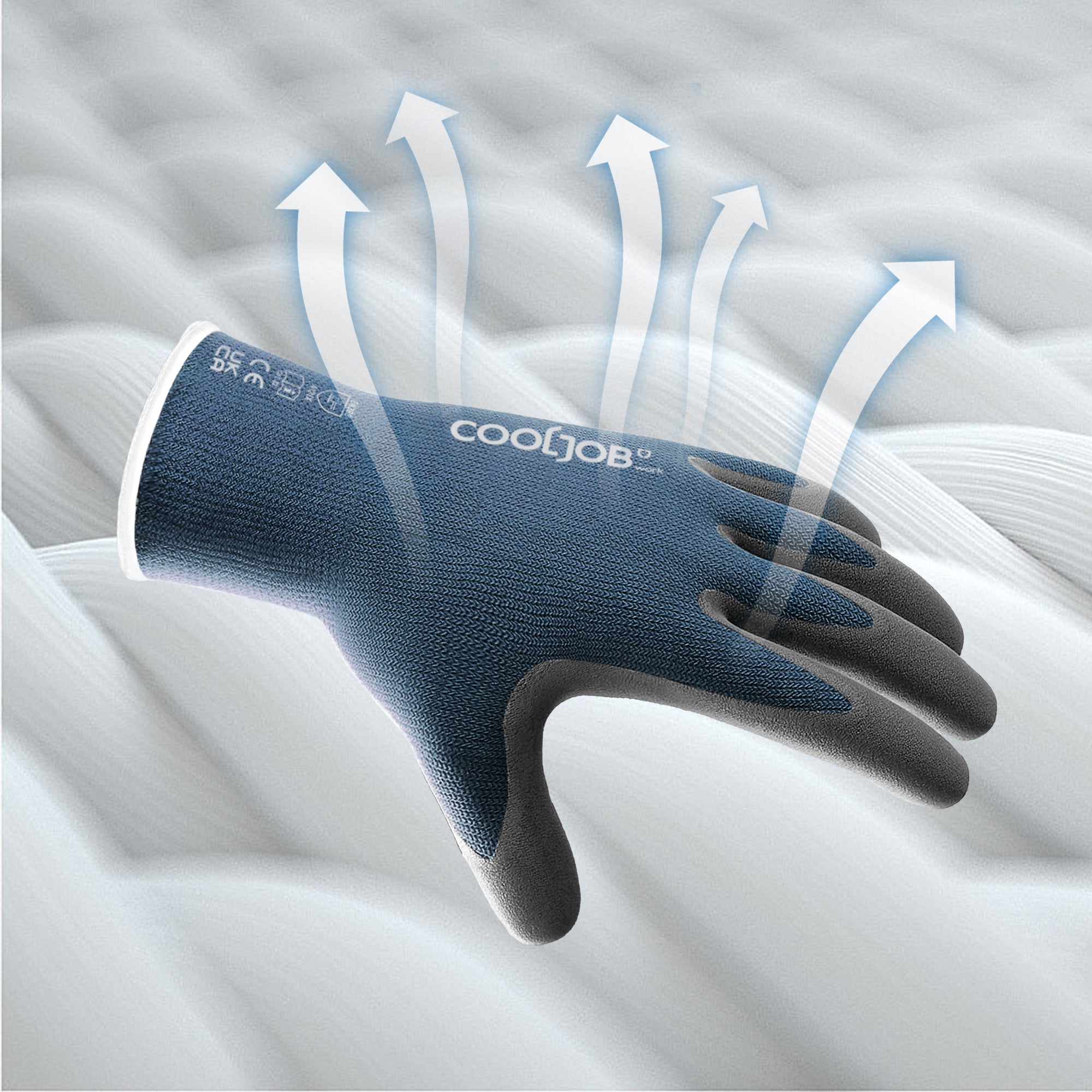 COOLJOB 6/60/120 Pairs Micro-Foam Nitrile Safety Work Garden Gloves with Touchscreen Fingers