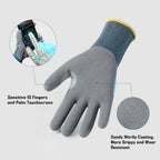 COOLJOB TPR Impact Resistant Safety Work Gloves with Grip ( Blue, Yellow )