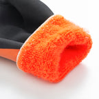 COOLJOB Waterproof Winter Freezer Gloves, Double Coated Rubber Safety Work Gloves(Orange)